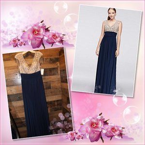 💲Sale💲❤️Elegantly Jewel Mesh Bodice Chiffon Prom Gown❤️